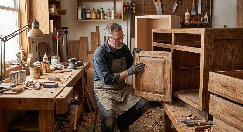 Wood Cabinet Refinishing in Carmel, IN