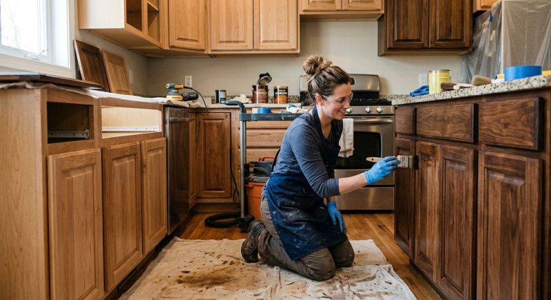 Cupboard Refinishing in Bloomington, IN