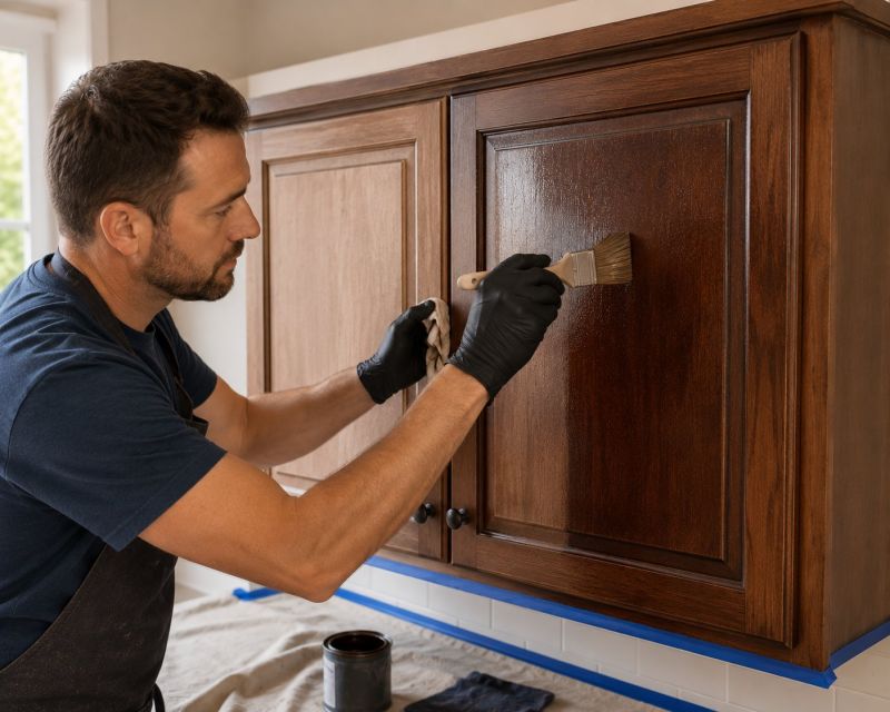 Oak Cabinet Refinishing in Terre Haute, IN
